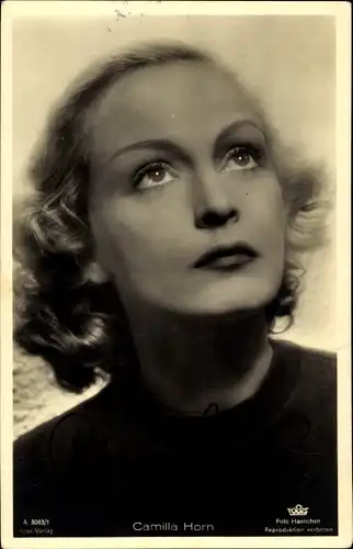 Ak Schauspielerin Camilla Horn, Portrait, Autogramm