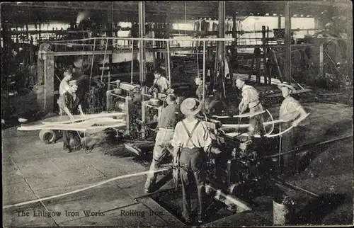 Ak Lithgow Australien, Eisenhütte, Walzeisen