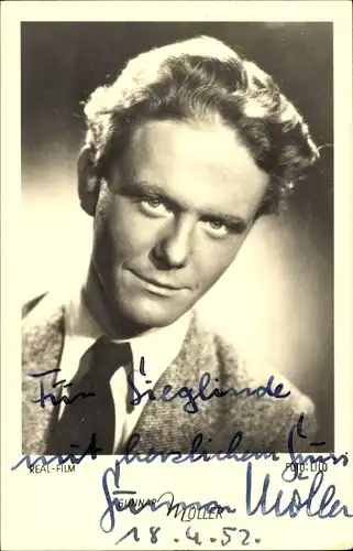 Ak Schauspieler Gunnar Möller, Portrait, Autogramm