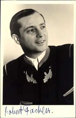 Ak Schauspieler Robert Fackler, Portrait, Autogramm