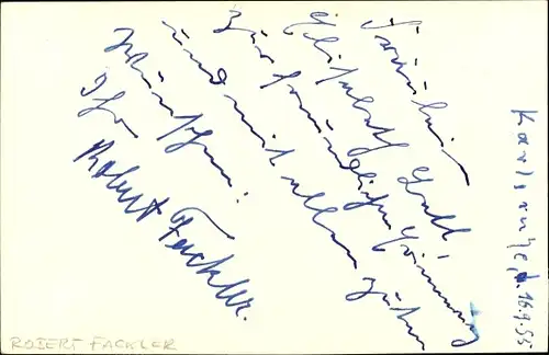 Ak Schauspieler Robert Fackler, Portrait, Autogramm