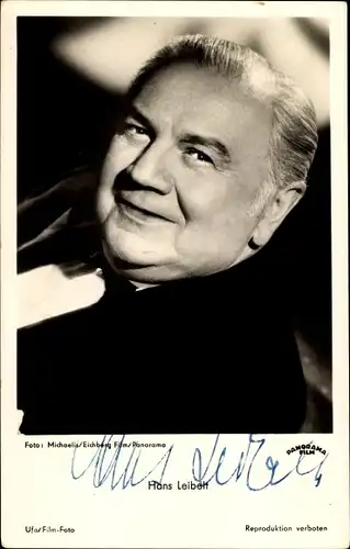 Ak Schauspieler Hans Leibelt, Dein Mund verspricht mir Liebe, Portrait, Autogramm