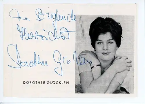 Foto Schauspielerin Dorothee Glöcklen, Autogramm