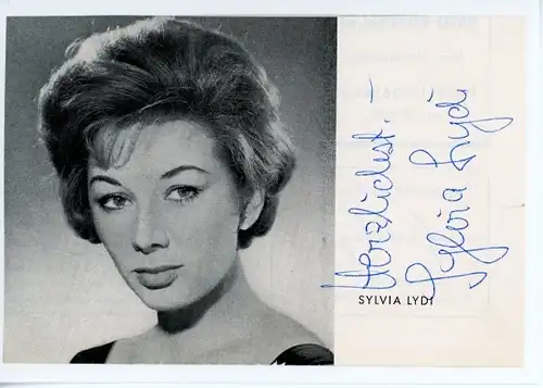 Foto Schauspielerin Sylvia Lydi, Portrait, Autogramm