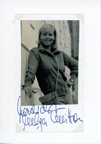 Foto Moderatorin Helga Guitton, Autogramm