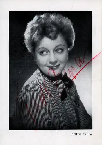 Foto Schauspielerin Friedl Czepa, Portrait, Autogramm