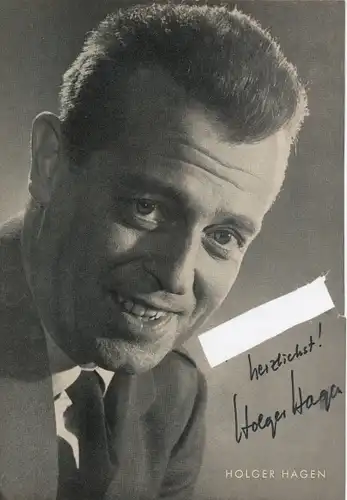 Ak Schauspieler Holger Hagen, Portrait, Autogramm