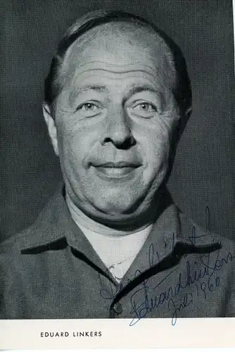 Foto Schauspieler Eduard Linkers, Portrait, Autogramm