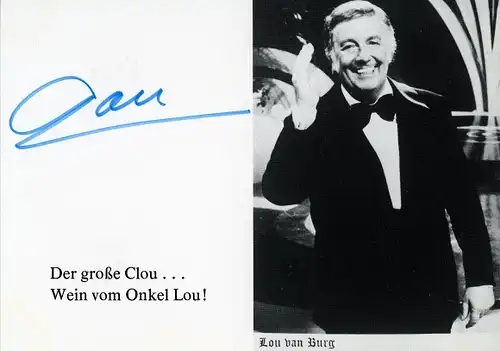 Autogrammkarte Schauspieler Lou van Burg