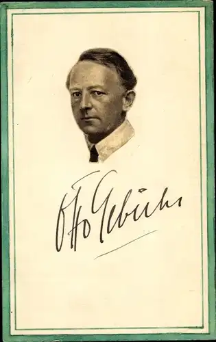 Schauspieler Otto Gebühr, Portrait, Autogramm