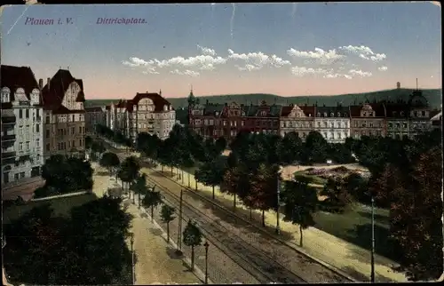 Ak Plauen im Vogtland, Dittrichplatz