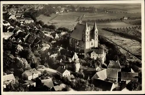 Ak Geithain in Sachsen, Fliegeraufnahme, Kirche