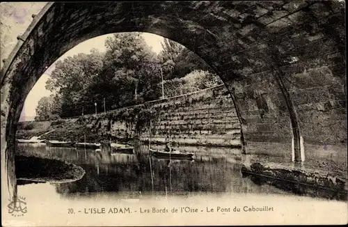 Ak Isle Adam Val d'Oise, Oise, Pont du Cabouillet