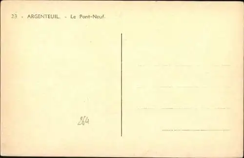 Ak Argenteuil Val d'Oise, Le Pont-Neuf