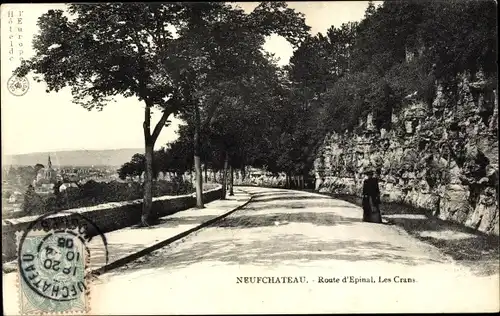 Ak Rouceux Neufchâteau Vosges, Route d’Epinal, Les Crans