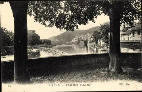 Ak Épinal Lothringen Vosges, Faubourg d’Alsace