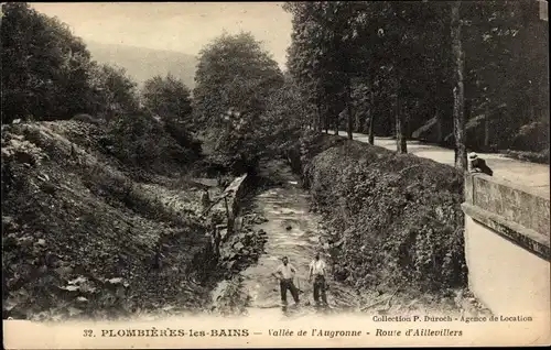 Ak Plombières les Bains Lothringen Vogesen, Augronne-Tal, Route d´Aillevillers