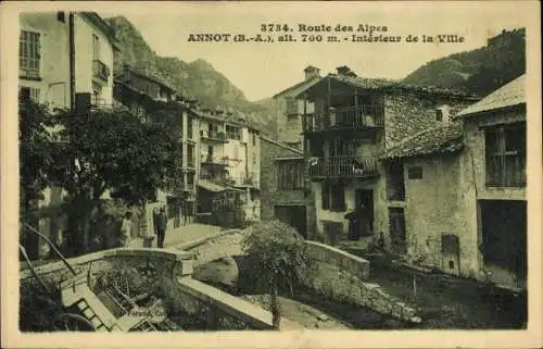 Ak Annot Alpes-de-Haute-Provence, Teilansicht
