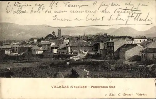Ak Valréas Vaucluse, Panorama