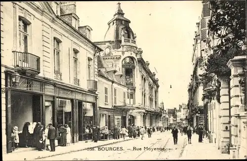 Ak Bourges Cher, Rue Moyenne