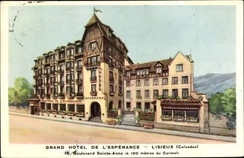 Ak Lisieux Calvados, Grand Hotel de l'Esperance, Boulevard Sainte Anne