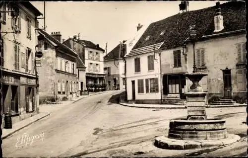 Ak Condé en Brie Aisne, Place de la Mairie
