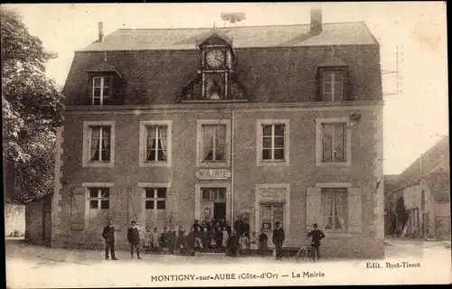 Ak Montigny sur Aube Côte-d’Or, Rathaus