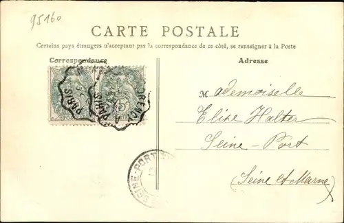 Ak Montmorency Aube, Eingang zur Festung, Eselkutsche