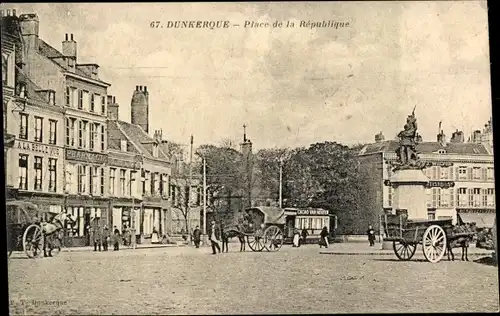 Ak Dunkerque Dünkirchen Nord, Place de la Republique