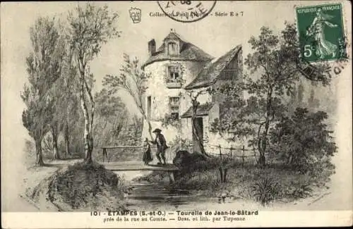 Ak Etampes Essonne, Turm von Jean-le-Batard
