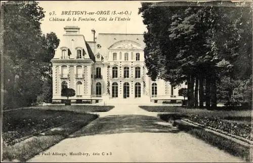 Ak Brétigny sur Orge Essonne, Chateau de la Fontaine, Côte de l’Entrée