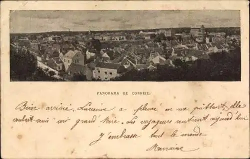Ak Corbeil Essonne, Panorama