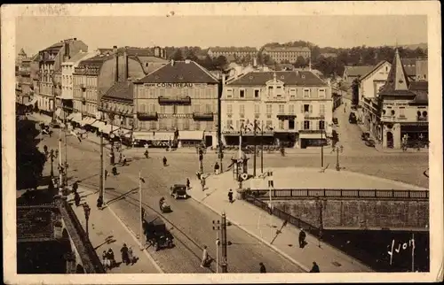 Ak Belfort Beffert Beffort Territoire de Belfort, Brücke über die Savoureuse, Place Corbis