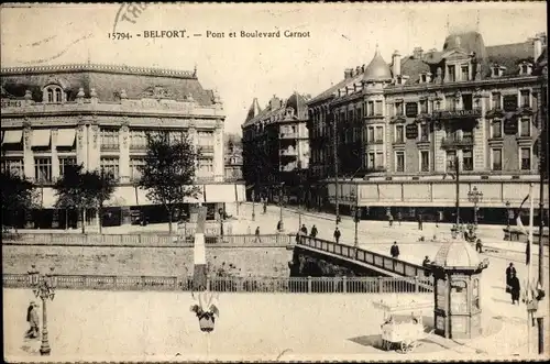 Ak Belfort Beffert Beffort Territoire de Belfort, Pont, Boulevard Carnot