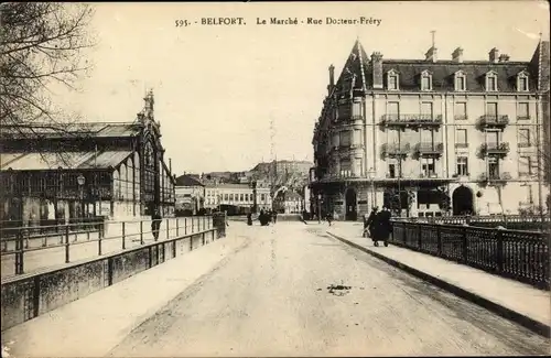 Ak Belfort Beffert Beffort Territoire de Belfort, Le Marche, Rue Docteur Frery