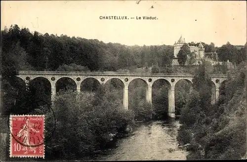 Ak Chastellux sur Cure Yonne, Viadukt