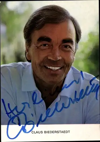 Ak Schauspieler Claus Biederstaedt, Portrait, Autogramm