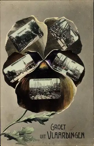 Stiefmütterchen Ak Vlaardingen Südholland, Hafen, Straßenpartie