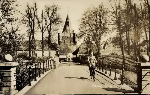 Ak Elburg Gelderland, Brücke mit Vischpoort