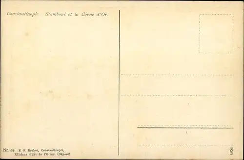 AK Konstantinopel Istanbul Türkei, Panorama, Goldenes Horn