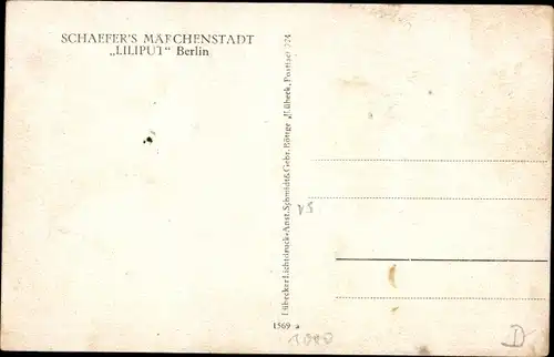 Ak Berlin, Schaefer's Märchenstadt Liliput