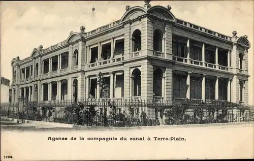 Ak Suez Egypt, Agentur der Canal Company in Terre Plain