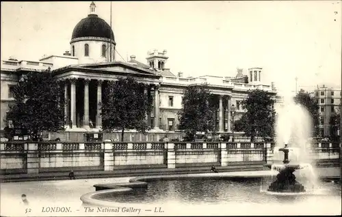 Ak London City England, The National Gallery