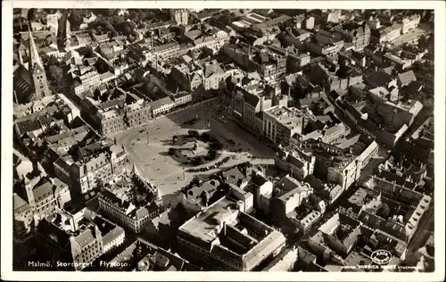 Ak Malmö Schweden, Stortorget, Luftbild