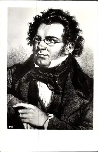 Ak Komponist Franz Schubert, Portrait