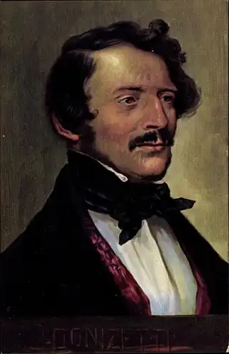 Ak Komponist Gaetano Donizetti, Portrait