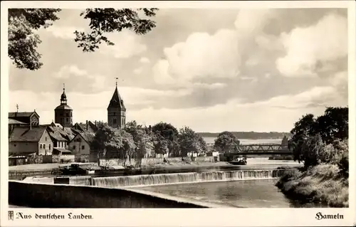 Ak Hameln an der Weser Niedersachsen, Weserpromenade