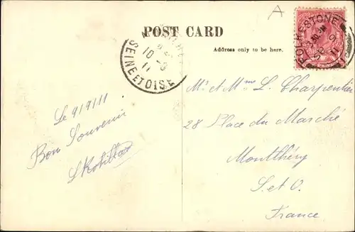 Ak Folkestone Kent England, Victoria Pier und Strand