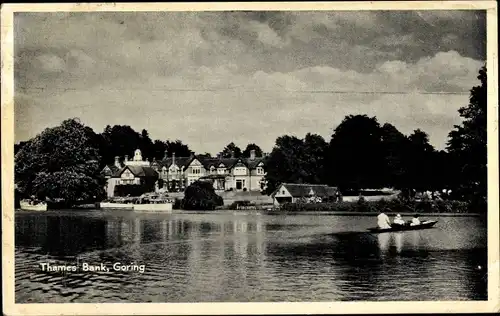 Ak Goring an der Themse Oxfordshire England, Thames Bank