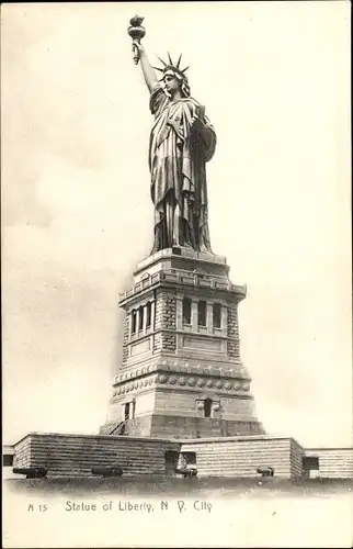 Ak New York City USA, Freiheitsstatue